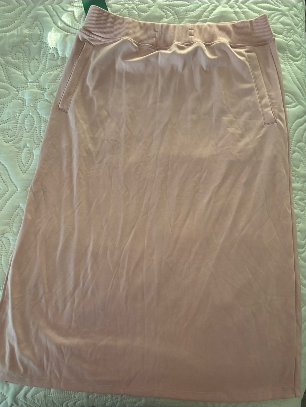 HALARA Dusty Rose Ribbed Waistband Skirt-missing draw string